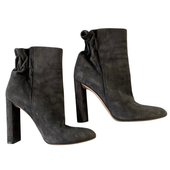 Christian Dior Suede Ruffle Ankle Boots Size 39 US 8.5 or 9 Made in Italy - Picture 1 of 8